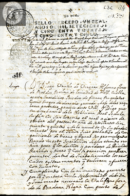 Urrutia de Vergara Papers, page 38, folder 14, volume 2, 1754