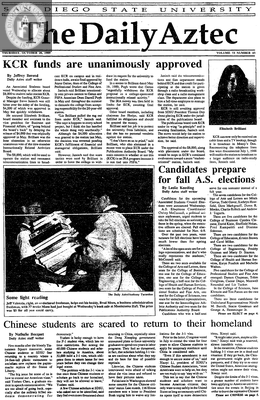 The Daily Aztec: Thursday 10/26/1989