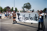 Leatherfest banner in Pride parade, 1996