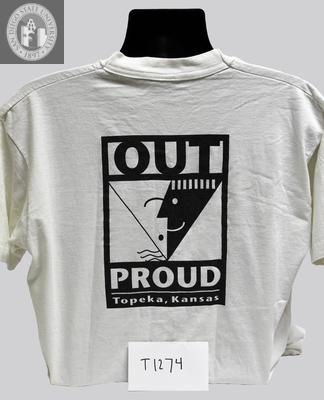 "Out Proud, Topeka, Kansas," back of T-shirt, 1996
