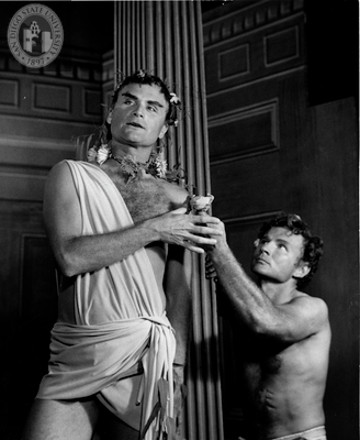 Stephen Joyce and an unidentified actor in A Midsummer Night's Dream, 1963
