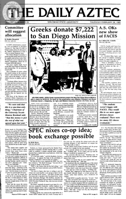 The Daily Aztec: Thursday 02/28/1985