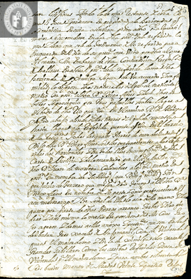 Urrutia de Vergara Papers, page 35, folder 13, volume 2, 1707