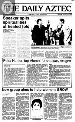 The Daily Aztec: Friday 01/27/1984