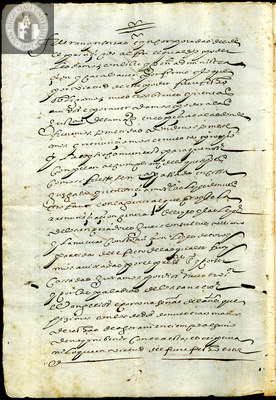 Urrutia de Vergara Papers, back of page 12, folder 2, volume 1, 1606