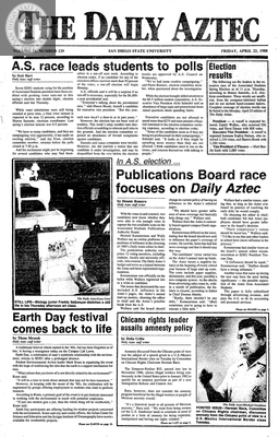 The Daily Aztec: Friday 04/22/1988