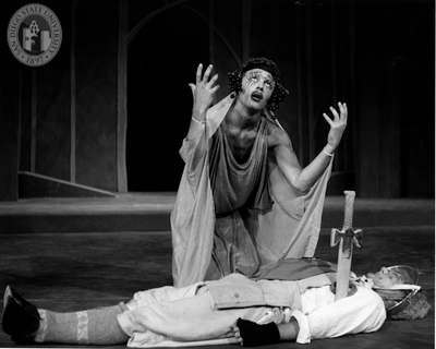 Two unidentified actors in A Midsummer Night's Dream, 1956