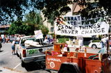 U-Haul truck pulling float at Pride parade, 1999