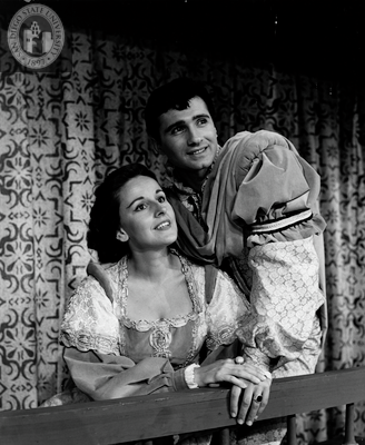 Unidentified actor and actress in The Merchant of Venice, 1961