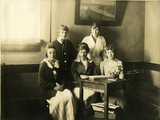 Five women indoors, 1919
