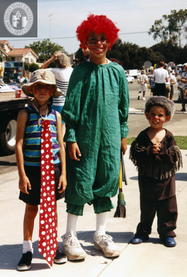 Children dressed up in costume for Pride Parade, 1996