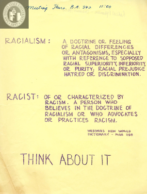 Anti-racist flyer