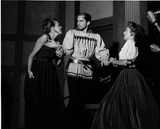 Unidentified actor and two actresses in Othello, 1954