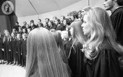 Unidentified members of the chorus during a performance