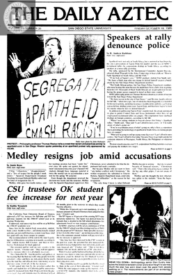 The Daily Aztec: Friday 10/18/1985
