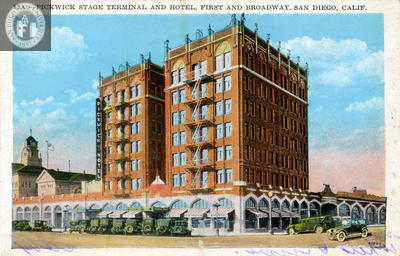 Pickwick Stage Terminal and Hotel, San Diego, 1927