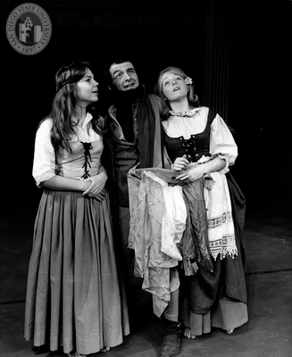 Unidentified actor and two actresses in The Winter's Tale, 1963
