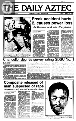 The Daily Aztec: Friday 03/30/1984