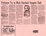 Professors try to block paycheck integrity oath, 1971