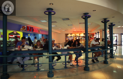 Students dining in West Commons