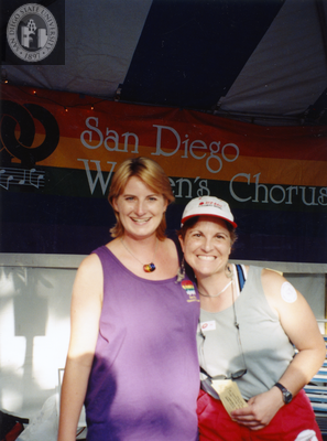 San Diego Women's Chorus booth at Pride Festival, 1998