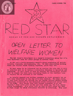 Red Star: Organ of the Red Women's Detachment, 1970