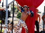 Dancer in Pride parade, 2001