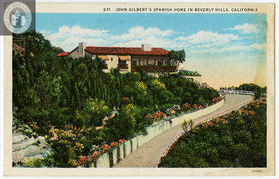 John Gilbert's home in Beverly Hills, 1928