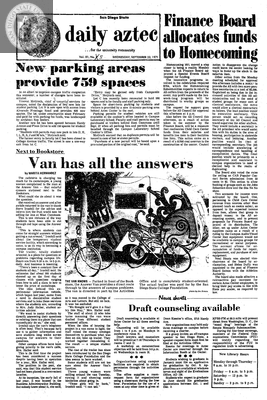 San Diego State Daily Aztec: Wednesday 09/22/1971