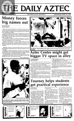 The Daily Aztec: Wednesday 04/24/1985