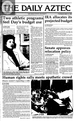 The Daily Aztec: Thursday 05/09/1985