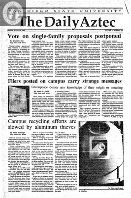 The Daily Aztec: Friday 03/09/1990