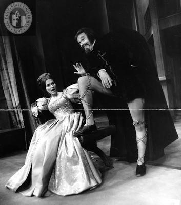 Dixie Marquis and Josef Sommer in Twelfth Night, 1967