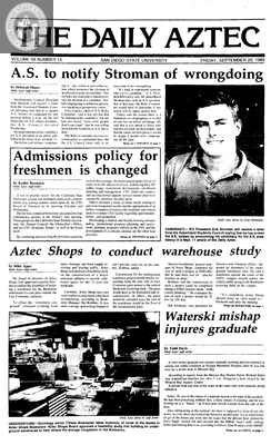 The Daily Aztec: Friday 09/20/1985