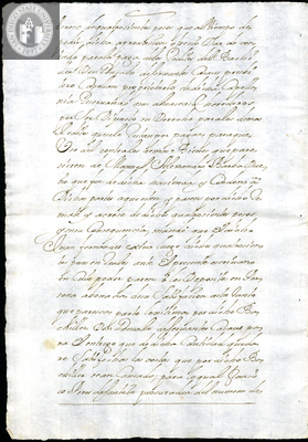 Urrutia de Vergara Papers, back of page 57, folder 15, volume 2, 1705
