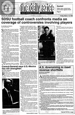 The Daily Aztec: Friday 03/19/1993