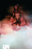Performers in fog effect onstage at Pride Festival, 2000