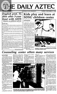The Daily Aztec: Tuesday 09/10/1985