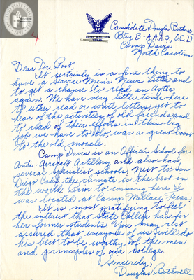 Letter from Douglas Bothwell, 1942