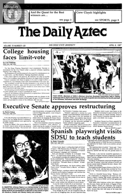 The Daily Aztec: Monday 04/06/1987