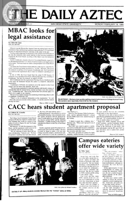 The Daily Aztec: Monday 02/18/1985