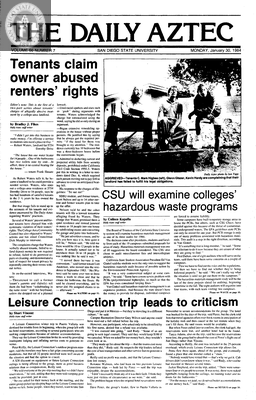 The Daily Aztec: Monday 01/30/1984
