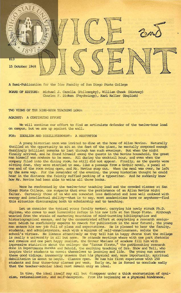 Advice and Dissent: 10/15/1968