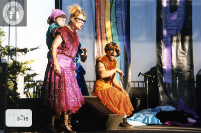 Festival group performing skit at Pride Festival, 2000