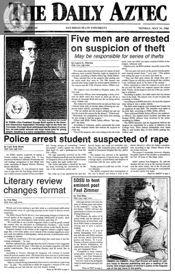 The Daily Aztec: Monday 05/16/1988