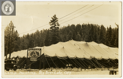 Camp meeting, Big Bear Lake, California