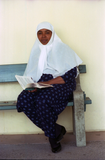 Female student in hijab, 1996