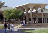 Students in front of Aztec Center, 1996