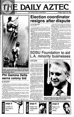 The Daily Aztec: Friday 03/23/1984
