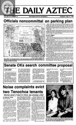 The Daily Aztec: Monday 05/14/1984